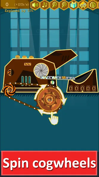 Steampunk Idle Gear Spinner (Стеампанк Идл Спиннер Фабрика)  [МОД Бесконечные деньги] Screenshot 1