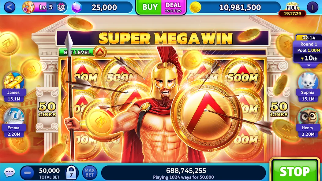 Jackpot Madness Slots Casino (Джекпотджой Слоты)  [МОД Бесконечные деньги] Screenshot 2