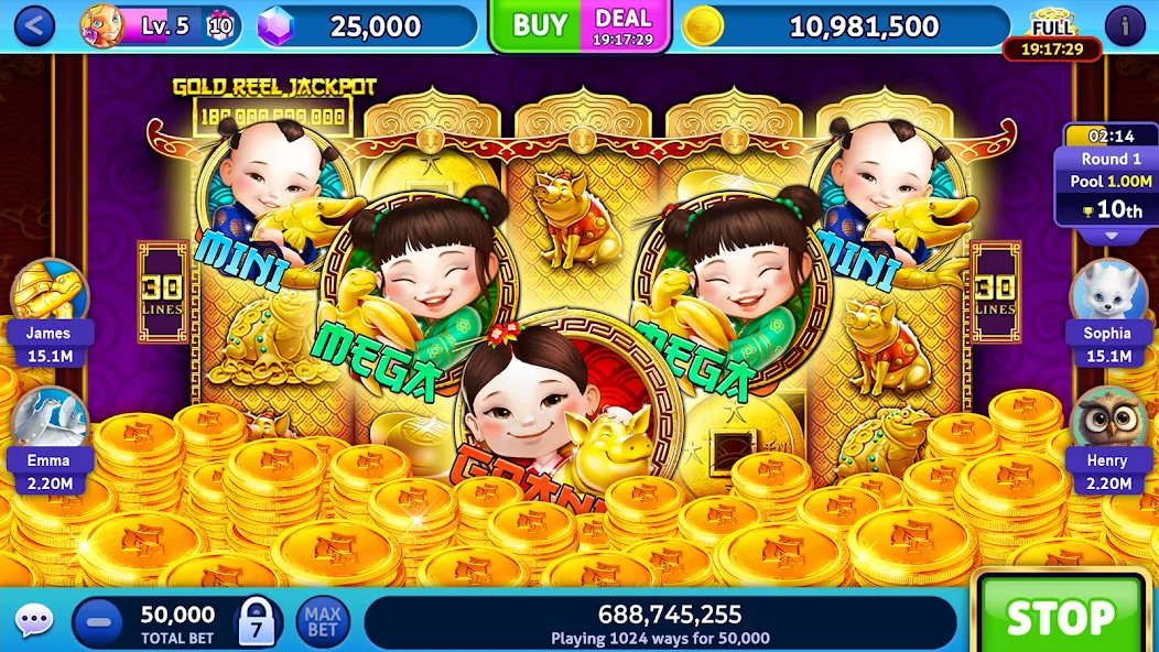 Jackpot Madness Slots Casino (Джекпотджой Слоты)  [МОД Бесконечные деньги] Screenshot 3