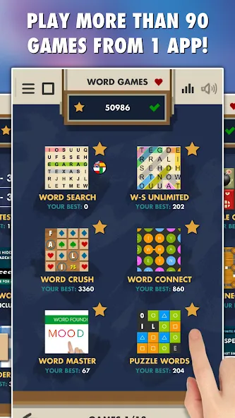 Word Games 101-in-1 (Уорд Геймс 100)  [МОД Много денег] Screenshot 1