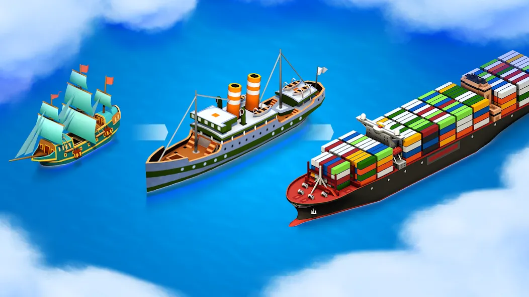 Sea Port: Cargo Boat Tycoon (Си Порт)  [МОД Бесконечные монеты] Screenshot 2