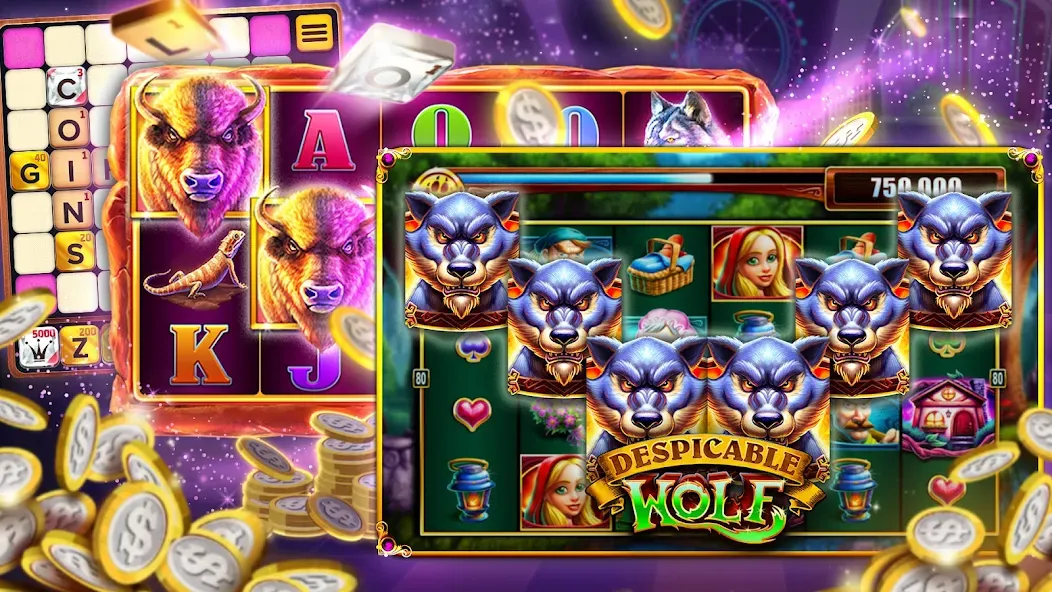 Vegas Downtown Slots & Words  [МОД Много денег] Screenshot 4