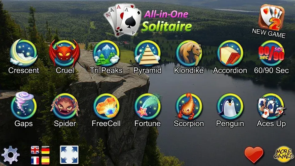 All-in-One Solitaire  [МОД Много монет] Screenshot 1