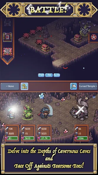 Cave Heroes:Idle Dungeon RPG (Кейв Хероес)  [МОД Mega Pack] Screenshot 1