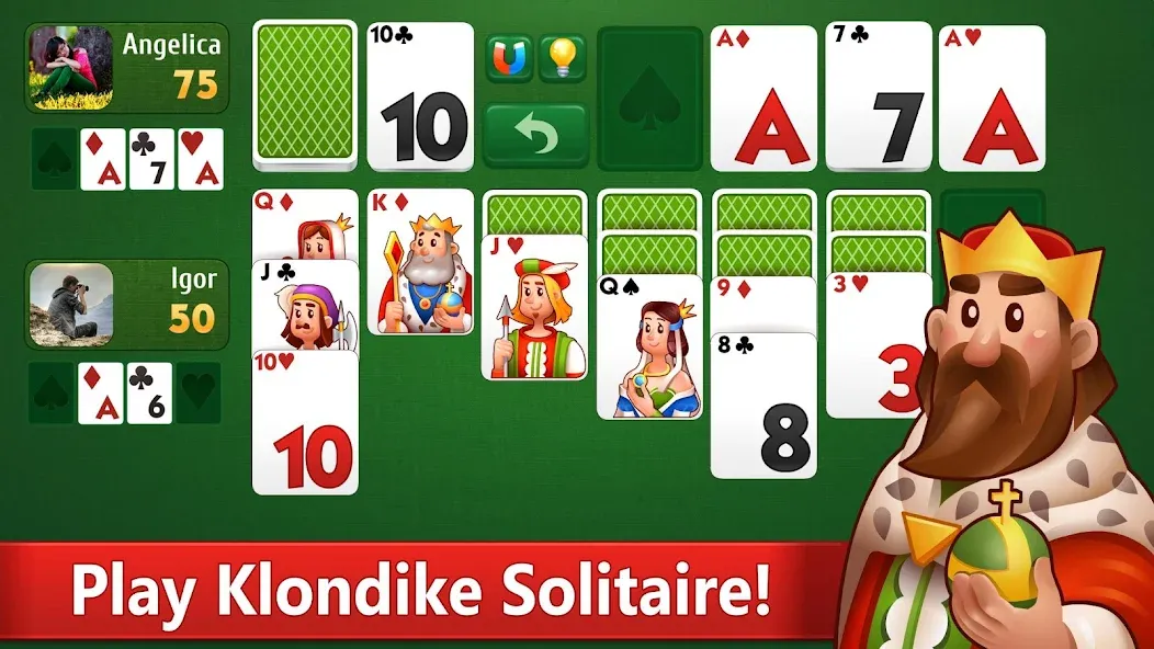 Klondike Solitaire card game  [МОД Меню] Screenshot 1