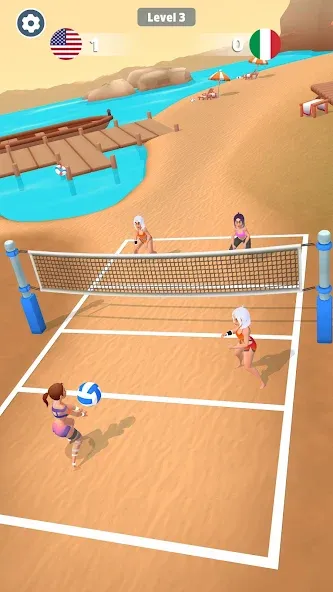 Beach Volleyball Game (Бичволлейбол игра)  [МОД Unlocked] Screenshot 2