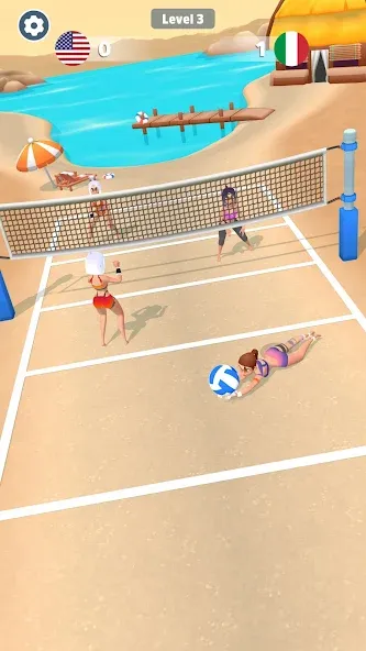 Beach Volleyball Game (Бичволлейбол игра)  [МОД Unlocked] Screenshot 3