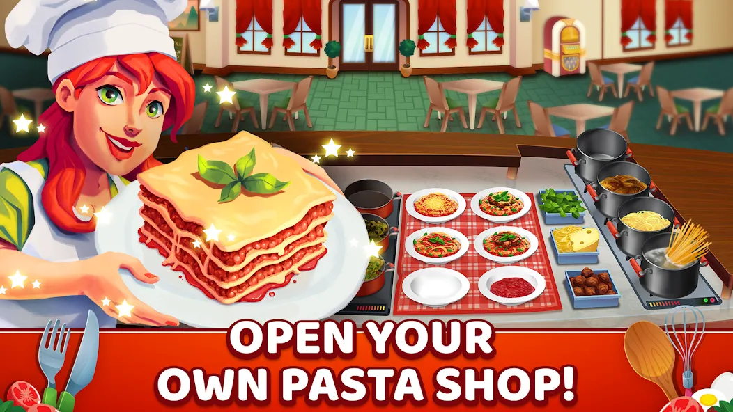 My Pasta Shop: Cooking Game (Мой Паста Шоп)  [МОД Меню] Screenshot 1