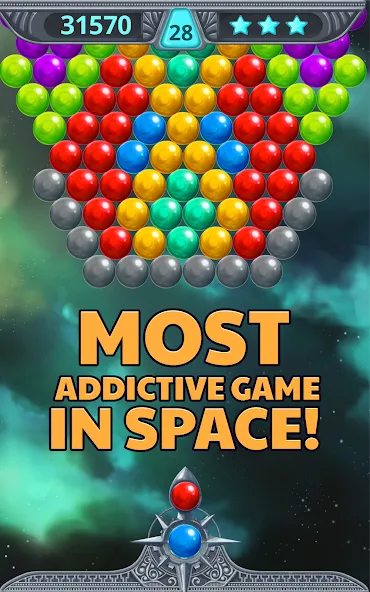 Bubble Shooter Space (Бубль шутер спейс)  [МОД Menu] Screenshot 2