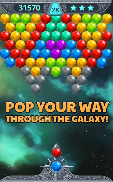 Bubble Shooter Space (Бубль шутер спейс)  [МОД Menu] Screenshot 3