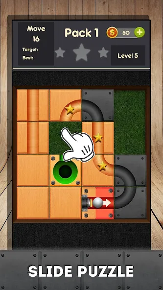 Rolling ball - slide puzzle  [МОД Много монет] Screenshot 2