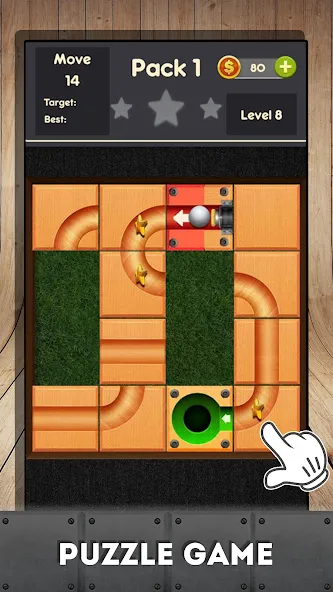 Rolling ball - slide puzzle  [МОД Много монет] Screenshot 4