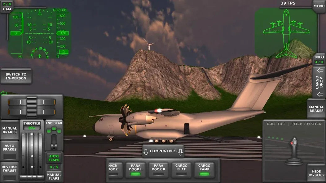 Turboprop Flight Simulator (Турбовинтовой симулятор полета 3D)  [МОД Unlocked] Screenshot 2