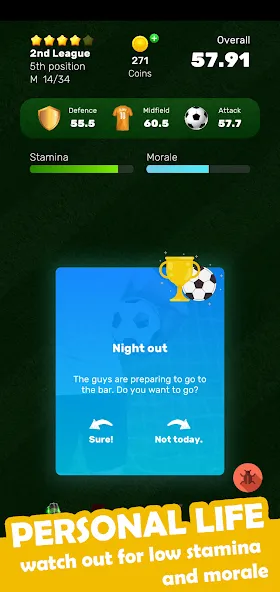 Football Career Soccer Legend  [МОД Все открыто] Screenshot 3