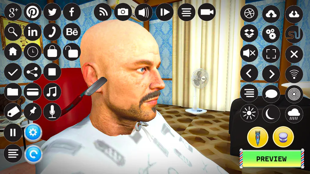 Barber Shop Hair Cut Sim Games (Барбершоп игры на подстригание волос)  [МОД Mega Pack] Screenshot 5