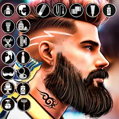 Взлом Barber Shop Hair Cut Sim Games (Барбершоп игры на подстригание волос)  [МОД Mega Pack] - полная версия apk на Андроид