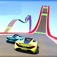 Взломанная Mega Ramp Car Offline Games  [МОД Много монет] - последняя версия apk на Андроид