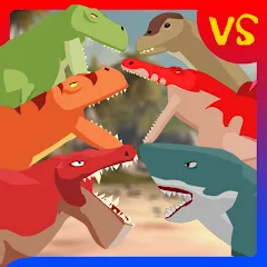 Взломанная T-Rex Fights Dinosaurs  [МОД Много монет] - стабильная версия apk на Андроид