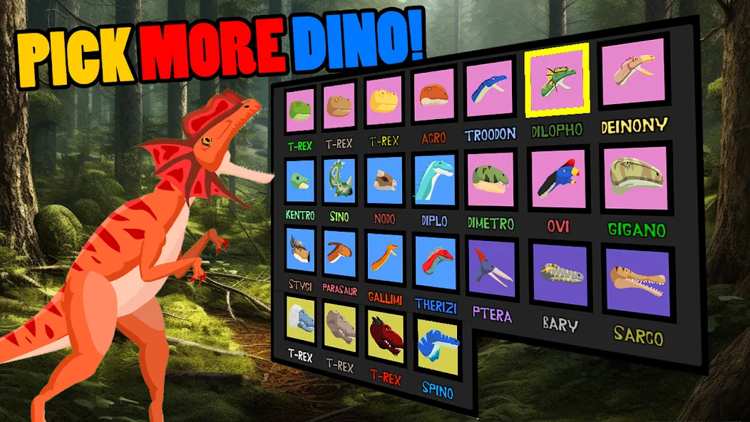 T-Rex Fights More Dinosaurs  [МОД Menu] Screenshot 2