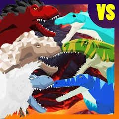 Взломанная T-Rex Fights More Dinosaurs  [МОД Menu] - стабильная версия apk на Андроид