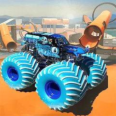 Взломанная Monster Truck Car Game 3d (Монстр Трак Стант)  [МОД Unlocked] - стабильная версия apk на Андроид