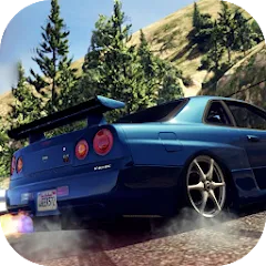 Скачать взломанную Skyline Drift Simulator (Скайлайн Дрифт Симулятор)  [МОД Много монет] - полная версия apk на Андроид