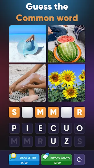 4 Pics 1 Word: Guessing Games  [МОД Все открыто] Screenshot 1