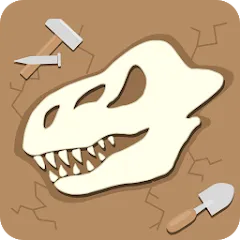 Скачать взломанную Dino Fossil Dig - Jurassic Adv (Дино Фоссил Диг)  [МОД Menu] - последняя версия apk на Андроид