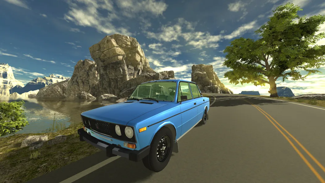 Russian Car Lada 3D  [МОД Бесконечные монеты] Screenshot 1