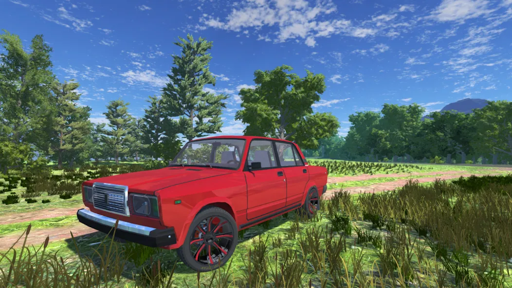 Russian Car Lada 3D  [МОД Бесконечные монеты] Screenshot 2