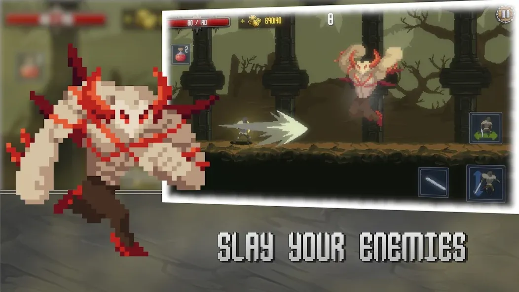 Deathblaze Action Platformer (Смертельное пламя Экшен Платформер)  [МОД Unlocked] Screenshot 3