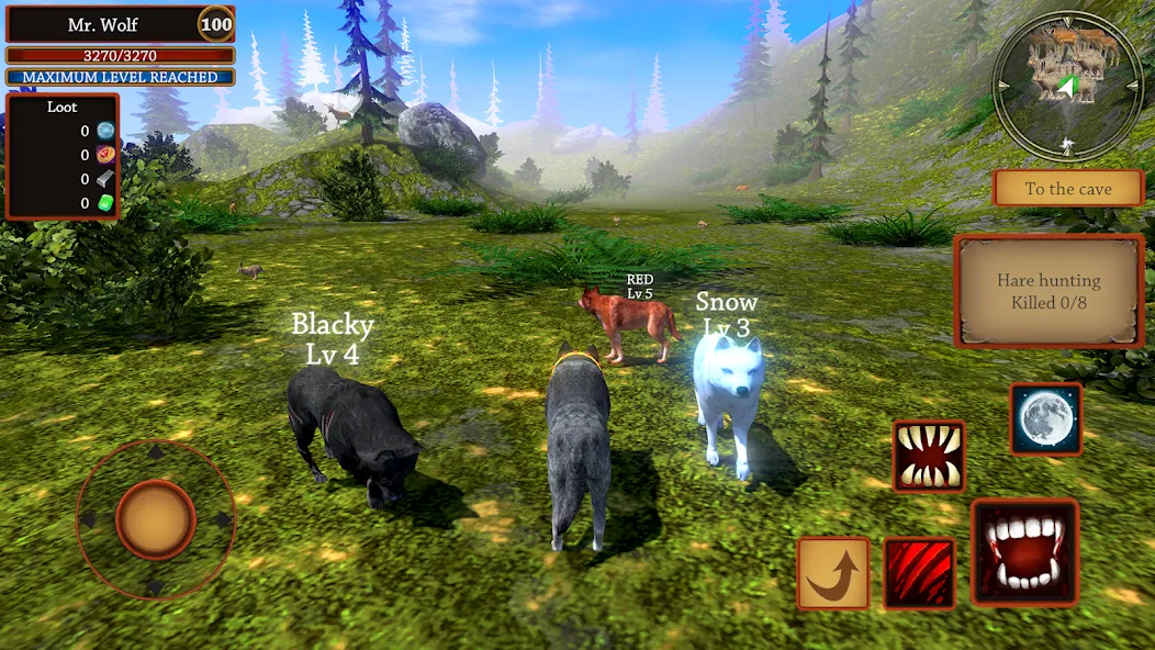 Wolf Simulator - Animal Games  [МОД Unlimited Money] Screenshot 5