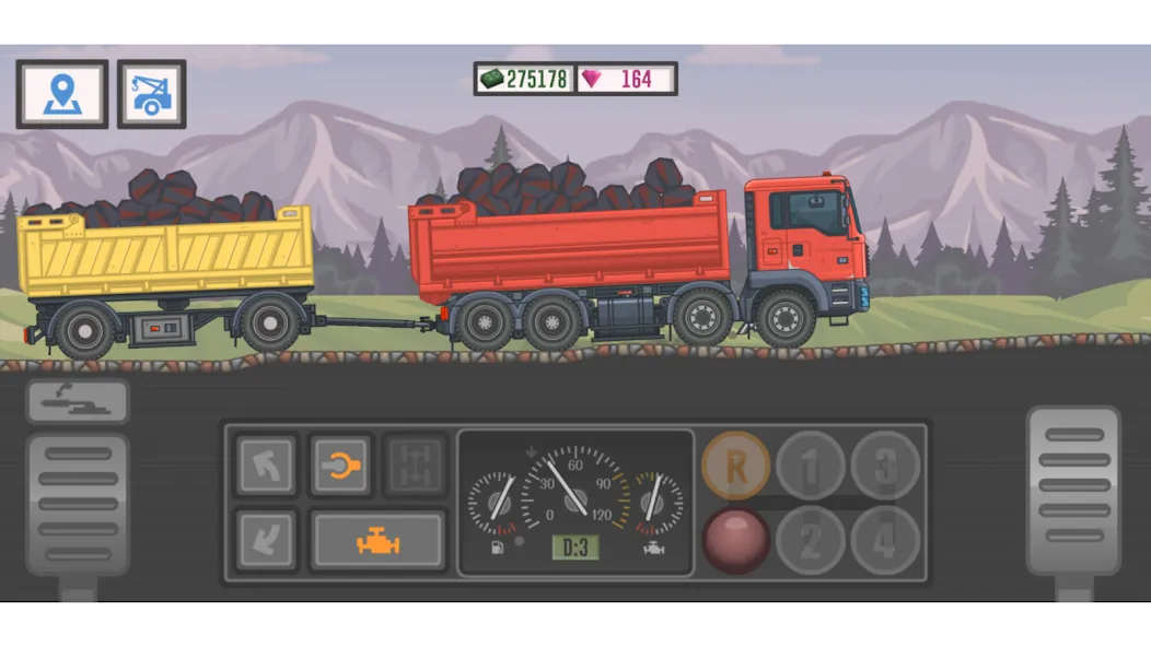 Trucker and Trucks  [МОД Бесконечные монеты] Screenshot 1