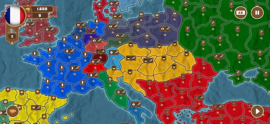 World conquest: Europe 1812 (Всемирное завоевание)  [МОД Бесконечные деньги] Screenshot 3