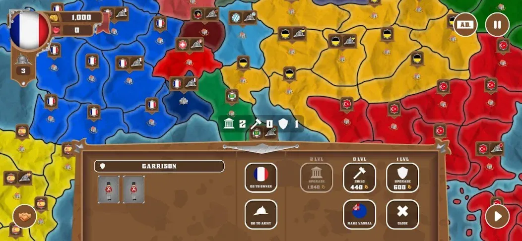 World conquest: Europe 1812 (Всемирное завоевание)  [МОД Бесконечные деньги] Screenshot 4