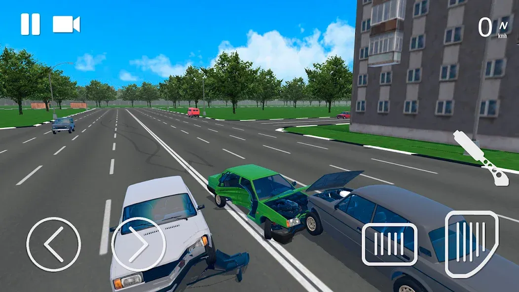 Russian Car Crash Simulator (Рашн Кар Краш Симулятор)  [МОД Бесконечные деньги] Screenshot 1