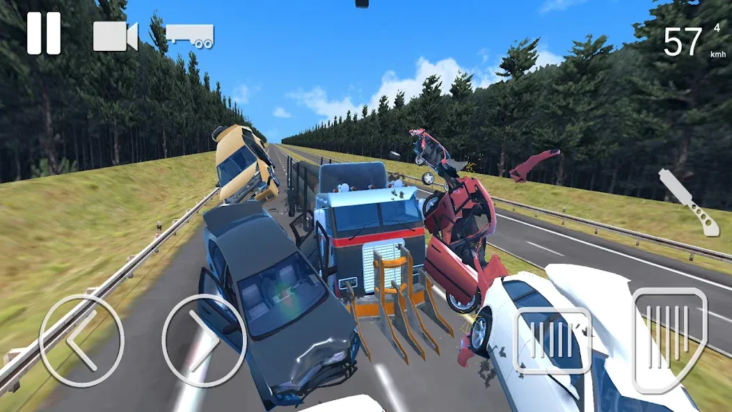 Truck Crash Simulator Accident (Симулятор ДТП с грузовиком)  [МОД Бесконечные монеты] Screenshot 2