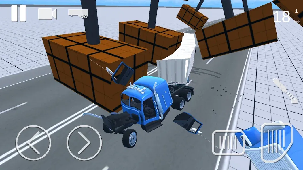 Truck Crash Simulator Accident (Симулятор ДТП с грузовиком)  [МОД Бесконечные монеты] Screenshot 3