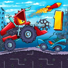 Взломанная Car Eats Car - Apocalypse Race (Кар Итс Кар)  [МОД Unlimited Money] - стабильная версия apk на Андроид