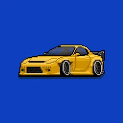 Скачать взлом Pixel Car Racer (Пиксельный гоночный автомобиль)  [МОД Меню] - стабильная версия apk на Андроид