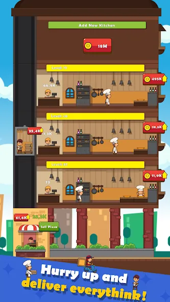 Pizza Tower: Idle Tycoon (Пицца Тауэр)  [МОД Mega Pack] Screenshot 3