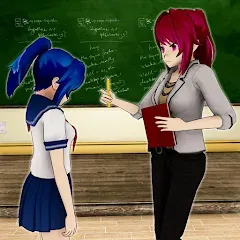 Взломанная Anime Girl School Teacher 3D  [МОД Все открыто] - полная версия apk на Андроид