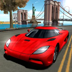 Взломанная Car Driving Simulator: NY (Симулятор вождения автомобиля)  [МОД Mega Pack] - стабильная версия apk на Андроид