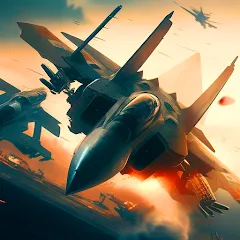 Взломанная Aircraft Strike: Jet Fighter  [МОД Все открыто] - последняя версия apk на Андроид