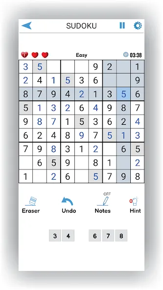 Sudoku Offline: Hard Puzzles (Судоку Оффлайн)  [МОД Бесконечные деньги] Screenshot 2