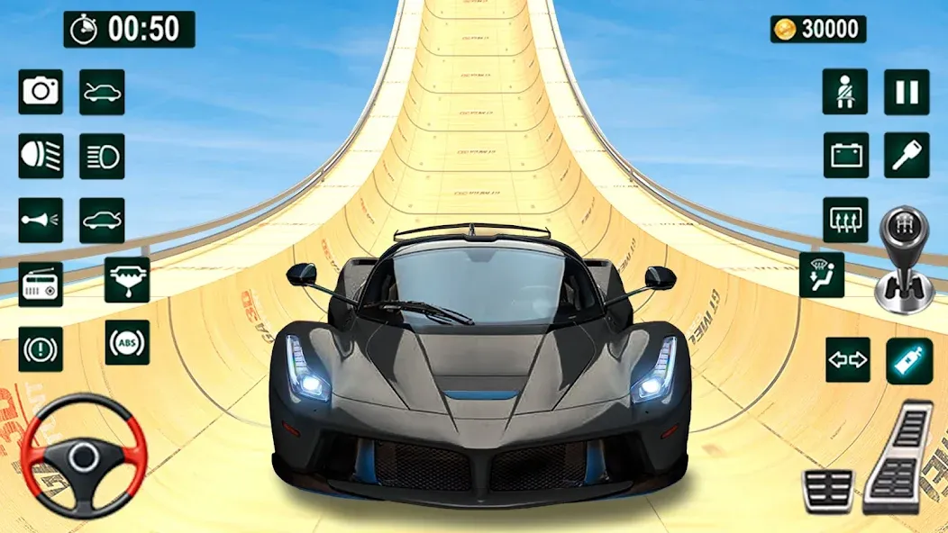 GT Car Stunt 3D: Ramp Car Game  [МОД Бесконечные монеты] Screenshot 2