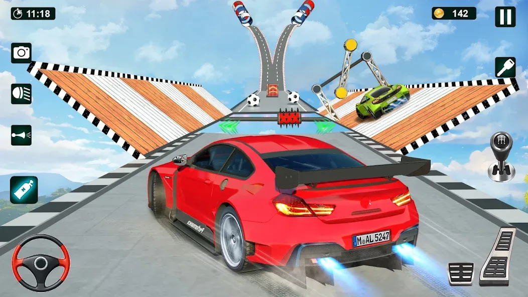 GT Car Stunt 3D: Ramp Car Game  [МОД Бесконечные монеты] Screenshot 4