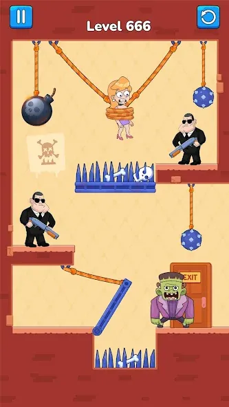 Cut Master: Fun Rope Cut Game (Кат зе Роуп)  [МОД Бесконечные монеты] Screenshot 5