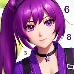 Скачать взломанную Anime Manga Color by Numbers  [МОД Все открыто] - последняя версия apk на Андроид