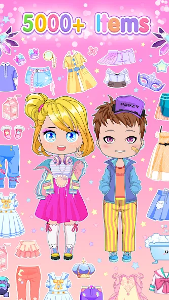 Chibi Doll Dress Up Games  [МОД Много монет] Screenshot 3